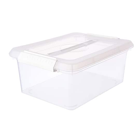 14.5qt. Storage Bin with Lid by Simply Tidy™ in White | Michaels®